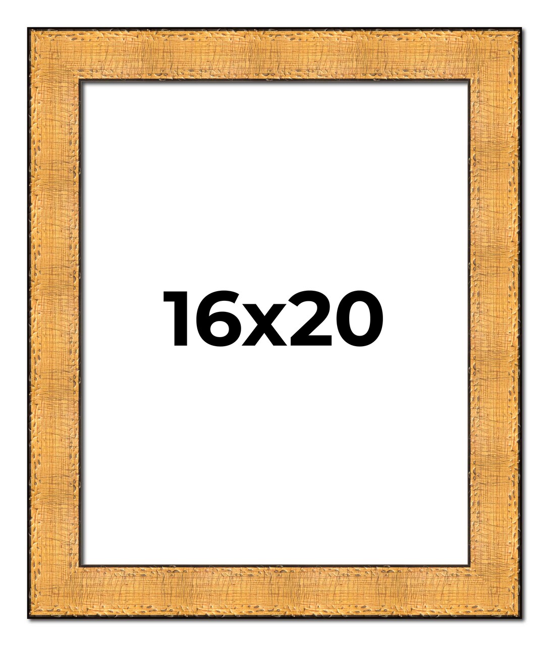 Embellished Gold Picture Frame - UV Acrylic, Foam Board Backing, Hanging Hardware